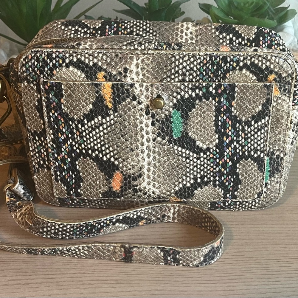 Madewell Snake Embossed Camera Bag